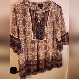Artesia Multicolor Bohemian Bell Top Size Med